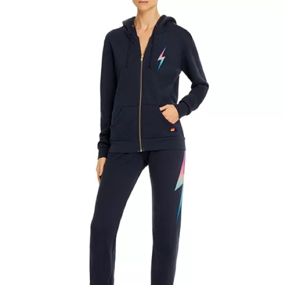 Aviator Nation Double Bolt Graphic Hoodie - Picture 2 of 5